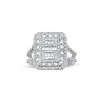 1.50 ct Baget Pırlanta Modern Tasarım Yüzük