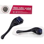 1.50MM Siyah Srs Dermaroller Saç, Yüz, Vücut Masaj Aleti 540 Iğneli Mavi Su Serum Tarağı