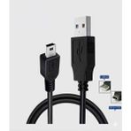 1.5metre Mini 5pin USB To USB Kablo Şarj ve Data Veri Aktarım Kablosu Siyah
