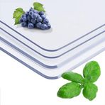 1.5mm Kalın 100x120cm Şeffaf Masa Örtüsü Koruyucu, Plastik Masa Örtüsü, Yemek Masası Koruyucu, Şeffaf PVC Masa Koruyucu, Su Geçirmez Plastik Masa Örtüsü, Ofis/Ev için Yazı Masası Mat