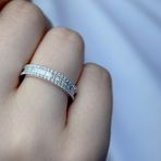 1.68 ct Modern Tasarım Tamtur Baget Pırlanta Yüzük