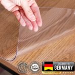 1.6mm Alman Üretimi-şeffaf Pvc Masa Örtüsü Gıda Temasına Uygun Uv Koruma Fitalat İçermez Şeffaf