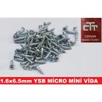 1.6X6.5 MM Ysb Micro Mini Vida -Pcb Kart Vidası 100 Adet