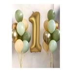 1-9 Yaş Gold Balon Ve 16 Balon (4Küfyeşil+4Mintyeşil+4Somon+2Gold+2Gümüş) 16In1, 1