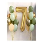 1-9 Yaş Gold Balon Ve 16 Balon (4Küfyeşil+4Mintyeşil+4Somon+2Gold+2Gümüş) 16In1, 7