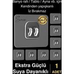 1 Ad. Ekstra Güçlü Kendinden Yapışkanlı İz Bırakmaz Suya Dayanıklı Banyo Rafı Tablo Ayna Askı Kanca