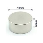1 Adet - 18x10 Mm Neodyum Mıknatıs Neodim Magnet Yuvarlak