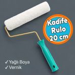 (1 Adet) 20 Cm Kadife Rulo Yağlı Boya Ve Vernik İçin Uygun Vernik Boya Rulosu