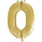 1 Adet 34 İnç 76 Cm Gold Folyo Balon Helyum Balon 0 Yaş Balonu 0 Rakam Balon