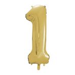 1 Adet 34 İnç 85 Cm Gold Folyo Balon Helyum Balon 1 Yaş Balonu 1 Rakam Balon GOLD