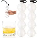 1 Adet 4 Kavite Buz Küpleri Makinesi Formu Buz Topu Buz Kalıpları Esnek Silikon Viski Kokteyl Dıy Yuvarlak Buz Topu Buz Izgarası Mutfak Için (Yurt Dışından) - Ice Cream Tubs - Renkli