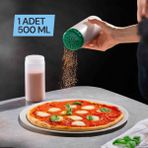 1 Adet 500 ml Büyük Delikli Pul Biberlik,baharatlık,sosluk,çeşnilik,yağlık,sosluk,sos Kabı,ketçap Mayonez Hardal Şişesi - Şeffaf