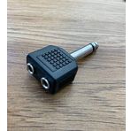 1 ADET 6.3mm MONO GİTAR JAK - 2 DİŞİ AUX 3.5mm ANFİ AMFİ ÇEVİRİCİ DÖNÜŞTÜRÜCÜ APARAT