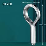 1 Adet ABS Malzeme Yüksek Basınçlı Duş Başlığı, Yeni Tasarım Elde Taşınabilir Küvet ve Banyo Duşu Püskürtücü, Siyah/Gümüş Renkli Banyo Aksesuarı