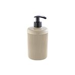 1 Adet Akrilik Sıvı Sabunluk Mutfak Banyo Sabunluk Seti- 450 ml CAM DEĞİLDİR- Bej