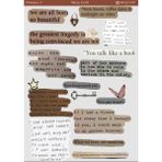 1 Adet Aşk Notları Temalı Sticker – 12X17 cm | Scrapbook, Bullet Jo Bnmiurnal, Planlayıcı ve Ajanda Için Özel Tasarım