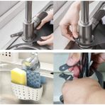 1 Adet Ayarlanabilir Lavabo Düzenleyici Sepet - Mutfak & Banyo Depolama Çok Amaçlı Plastik Asma Raf