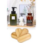 1 Adet Bambu Oval Sunum ve Servis Tepsisi Ahşap Tepsi Yağdanlık Altlığı - 1 lt