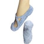 1 Adet Bayan Kaydırmaz Tabanlı Peluş Yoga Pilates Fitness Çorabı - Gri - 36 - 40