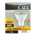 (1 Adet) Cata 8W (50W) 3000K (Sarı Işık) Gu10 Duylu Led Spot Ampul