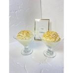 1 Adet Gold Geçişli Şakayık Çiçekli Dekoratif Cam Kase Özel Tasarım Kokulu Aromaterapi Mum