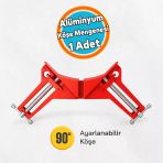 (1 Adet) Hobi Profesyonel İşler İçin Kırmızı Alüminyum Köşe Birleştirme Mengenesi İşkence