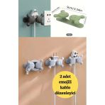 1 Adet Kablo Düzenleyici, Duvara Monte Gülümseme Emojili, Ev Düzenleyici Depolama Kablo Toparlayıcı