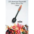 1 Adet Kırmızı Yanmaz Yapışmaz Teflon Servis Seti 220 ° Dayanıklı Makarna Kaşığı