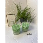 1 Adet Matcha Latte Mum Buzlu Jel Tasarım Kokulu Mum