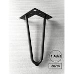 1 ADET-Metal Firkete Ayak-Siyah Renk-MFA2 - 20 cm
