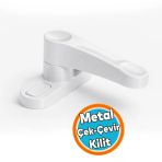 (1 Adet) Metal Kapı Pencere Çocuk Emniyet Kilidi Çocuklar İçin Güvenlik Sunan Metal Pvc Kilidi