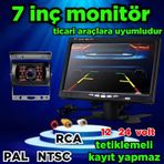 1 Adet Metal Kasa Kamera Ve 7 İnç Ekran Kayıt Yapmaz 12 24 Volt