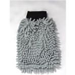 (1 Adet) Mikrofiber Şönil Oto Temizlik Ve Kurulama Eldiveni 16X24 Cm. Gri