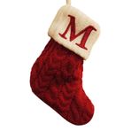 1 adet Noel çorabı örgü yün, Noel çizmesi, doldurmak ve asmak için temalı Noel Baba çizmesi, Noel dekorasyonu için - Desen renk rastgele