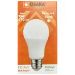 (1 Adet) Osaka 12W (90W) Beyaz Işık (6500K) E27 Duylu (Kalın Duy) Led Ampul
