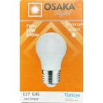 (1 Adet) Osaka 7W (50W) Beyaz Işık (6500K) E27 Duylu (Kalın Duy) Led Mini Ampul