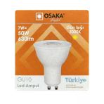 (1 Adet) Osaka 7W (50W) Sarı Işık (3000K) Gu10 Duylu Led Spot Ampul