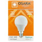 (1 Adet) Osaka 7W (50W) Sarı Işık E14 Duylu (İnce Duy) Led Mini Ampul