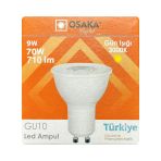 (1 Adet) Osaka 9W (70W) Sarı Işık (3000K) Gu10 Duylu Led Çanak Ampul
