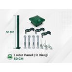 1 Adet Panel Çit Direği 50 cm Aksesuarlar Dahil - 50cm