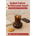 1 Adet Premium Cam Bardak Cam Pipet Hediyeli– Soğuk Kahve, Limonata ve Soda Sunumlar 500 ml - 0 - Siyah