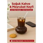 1 Adet Premium Cam Bardak Cam Pipet Hediyeli– Soğuk Kahve, Limonata ve Soda Sunumlar 500 ml OPH-001570