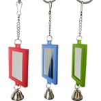 1 adet rastgele renk Pet kuş ayna çan interaktif papağan oyuncaklar muhabbet kuşları, Conures, kanaryalar, muhabbet kuşu kafes aksesuarları, evcil hayvan malzemeleri