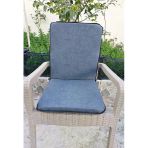 1 Adet Rattan Arkalıklı Sandalye Minderi (Kalınlık 4Cm)-Primer K.gri