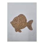 1 Adet Sevimli Balık Ahşap Boyama Okul Dıy Etkinlik Aktivite Sanat 15 cm x 12 cm
