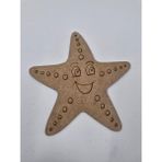 1 Adet Sevimli Deniz Yıldızı Ahşap Boyama Okul Dıy Etkinlik Aktivite Sanat 15 cm x 15 cm