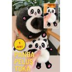 1 ADET - Sevimli Pelüş Panda Figürlü Saç Tokası | Yumuşacık & Şirin Tasarım - 1 ADET
