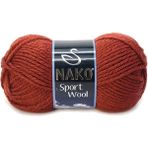 1 Adet Sport Wool Atkı Bere Ceket Yelek Örgü Ipi Yünü No: 4409 Kiremit