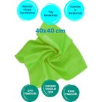1 Adet Yeşil Baklava Desen Mikrofiber Leke Bırakmaz Araç Yıkama Kurulama Oto Cam Temizlik Bezi 40X40 - 09-Yeşil
