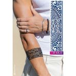 1 Ay Kalıcı Şerit Dövme Kol Bacak Bilek Dövmesi Armband Geçici Dövme
